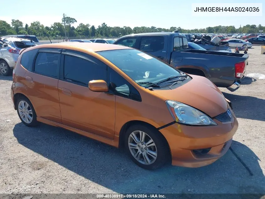 JHMGE8H44AS024036 2010 Honda Fit Sport