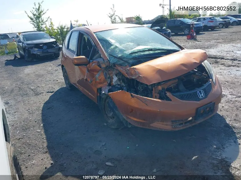 JHMGE8H56BC802552 2011 Honda Fit