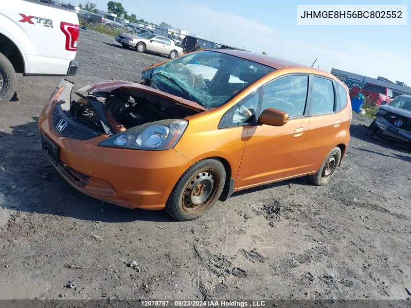 JHMGE8H56BC802552 2011 Honda Fit