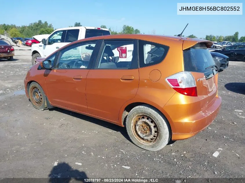 JHMGE8H56BC802552 2011 Honda Fit