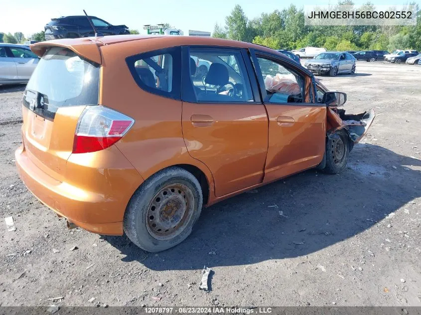 JHMGE8H56BC802552 2011 Honda Fit