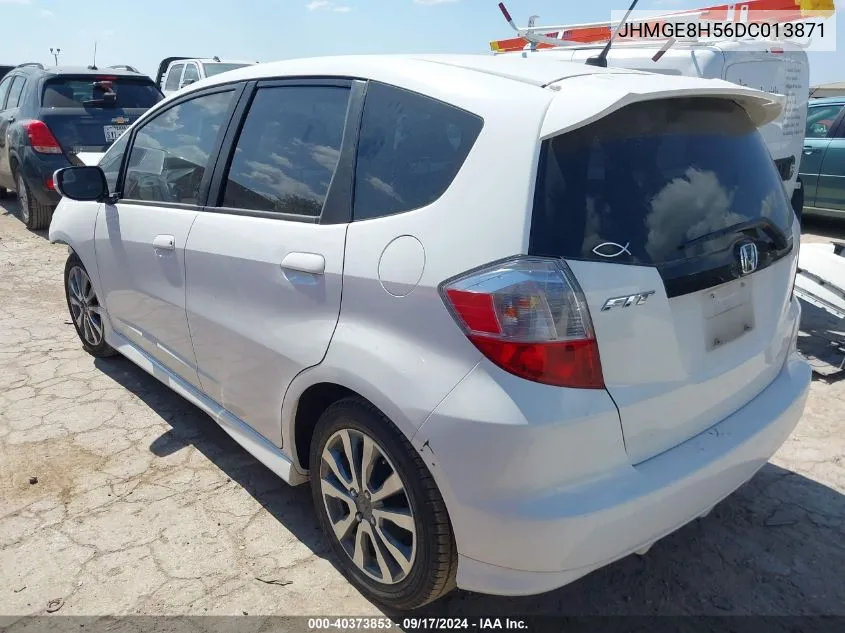 2013 Honda Fit Sport VIN: JHMGE8H56DC013871 Lot: 40373853