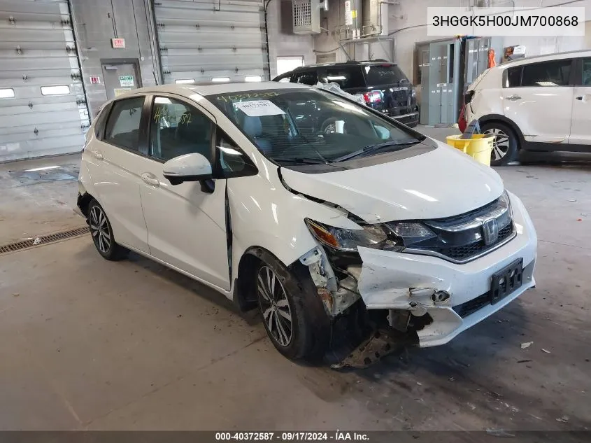 2018 Honda Fit Ex-L VIN: 3HGGK5H00JM700868 Lot: 40372587