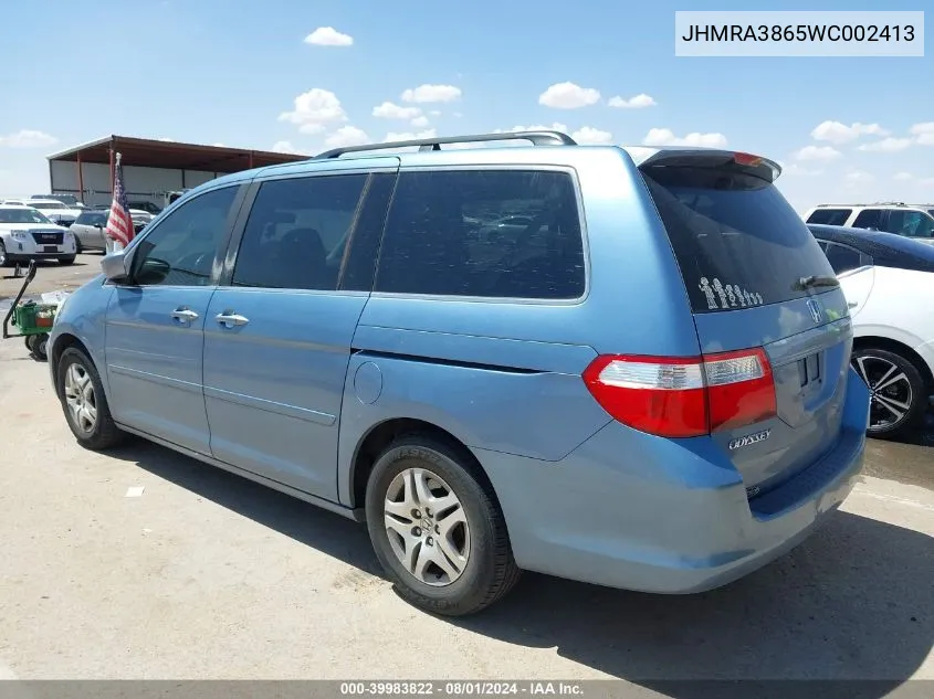 1998 Honda Odyssey Ex/Lx VIN: JHMRA3865WC002413 Lot: 39983822