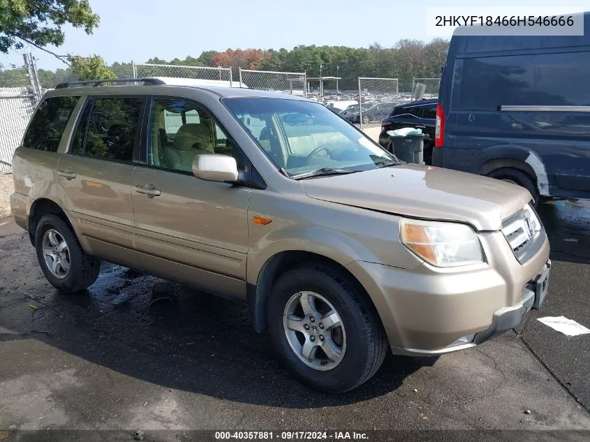 2HKYF18466H546666 2006 Honda Pilot Ex