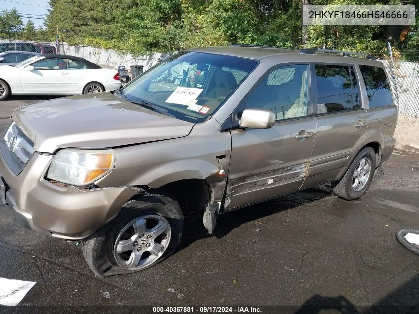 2HKYF18466H546666 2006 Honda Pilot Ex