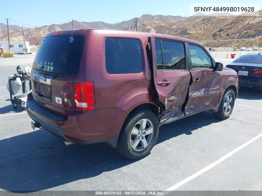 5FNYF48499B019628 2009 Honda Pilot Ex