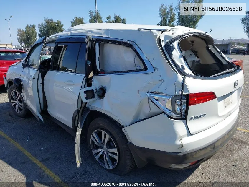 5FNYF5H56JB026538 2018 Honda Pilot Ex-L