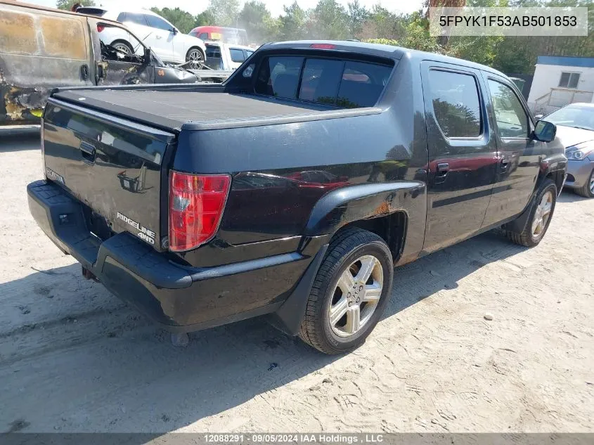 5FPYK1F53AB501853 2010 Honda Ridgeline