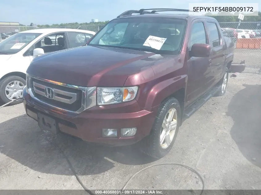 5FPYK1F54BB009172 2011 Honda Ridgeline Rtl