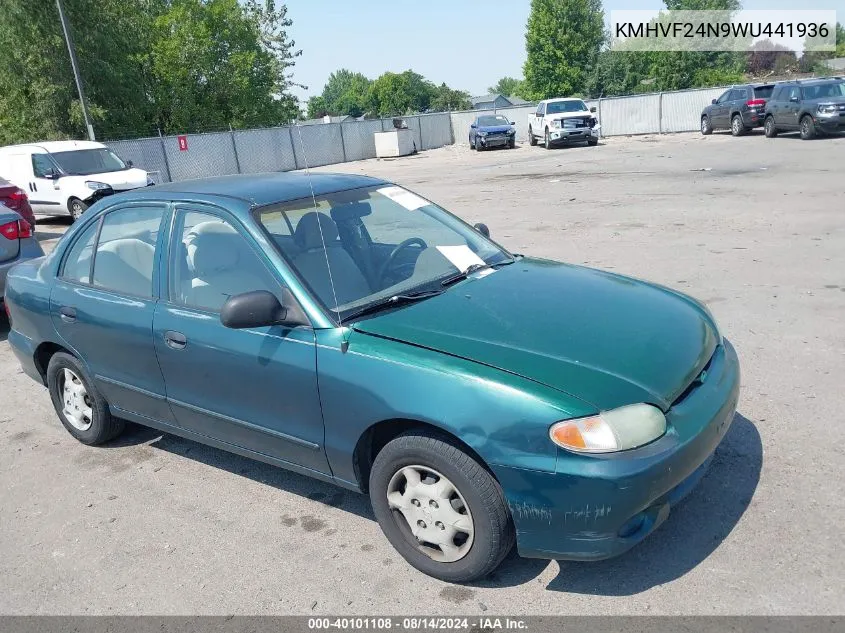 KMHVF24N9WU441936 1998 Hyundai Accent Gl