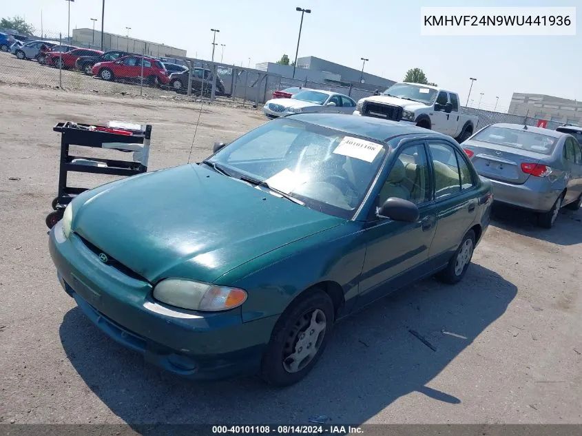 KMHVF24N9WU441936 1998 Hyundai Accent Gl