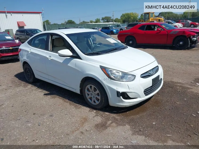 KMHCT4AE4CU208249 2012 Hyundai Accent Gls