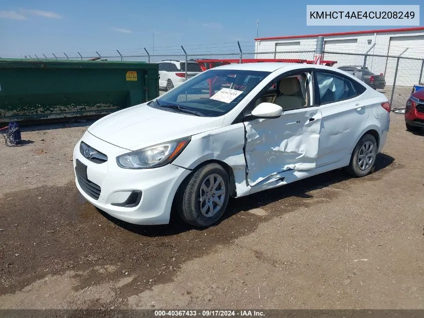 KMHCT4AE4CU208249 2012 Hyundai Accent Gls