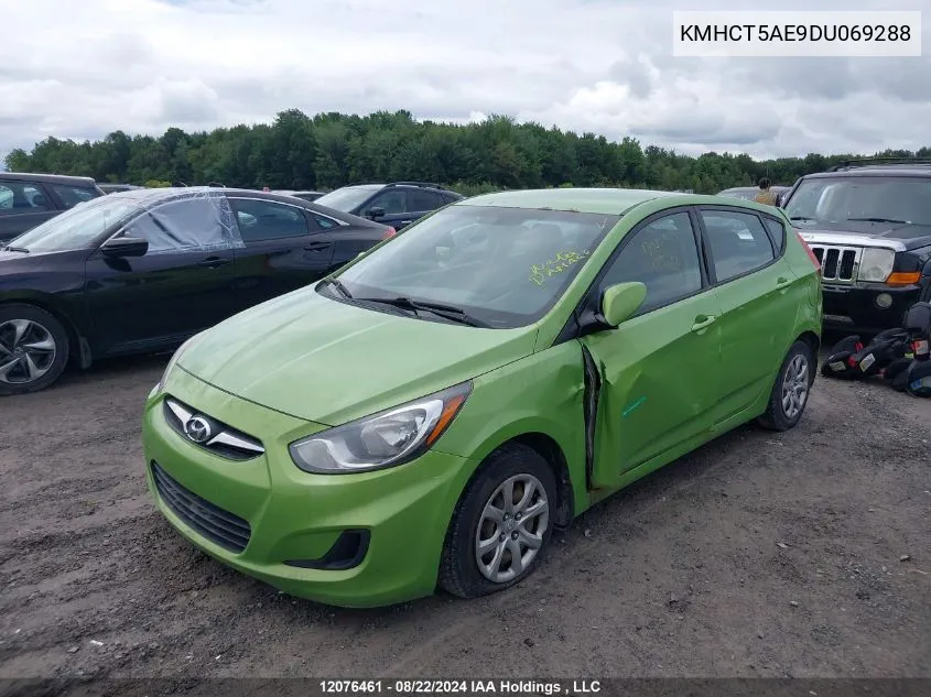 2013 Hyundai Accent Gls/Gs VIN: KMHCT5AE9DU069288 Lot: 12076461