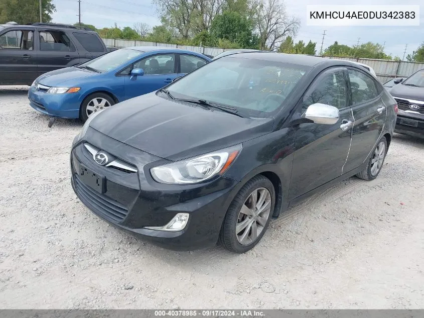 2013 Hyundai Accent Gls VIN: KMHCU4AE0DU342383 Lot: 40378985