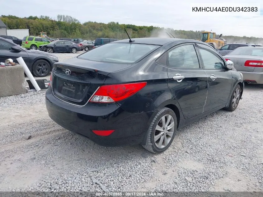 2013 Hyundai Accent Gls VIN: KMHCU4AE0DU342383 Lot: 40378985