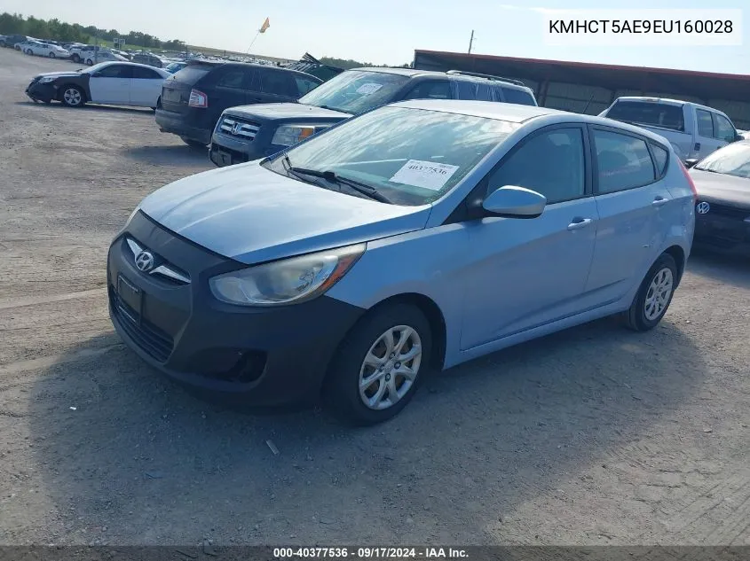 2014 Hyundai Accent Gs VIN: KMHCT5AE9EU160028 Lot: 40377536