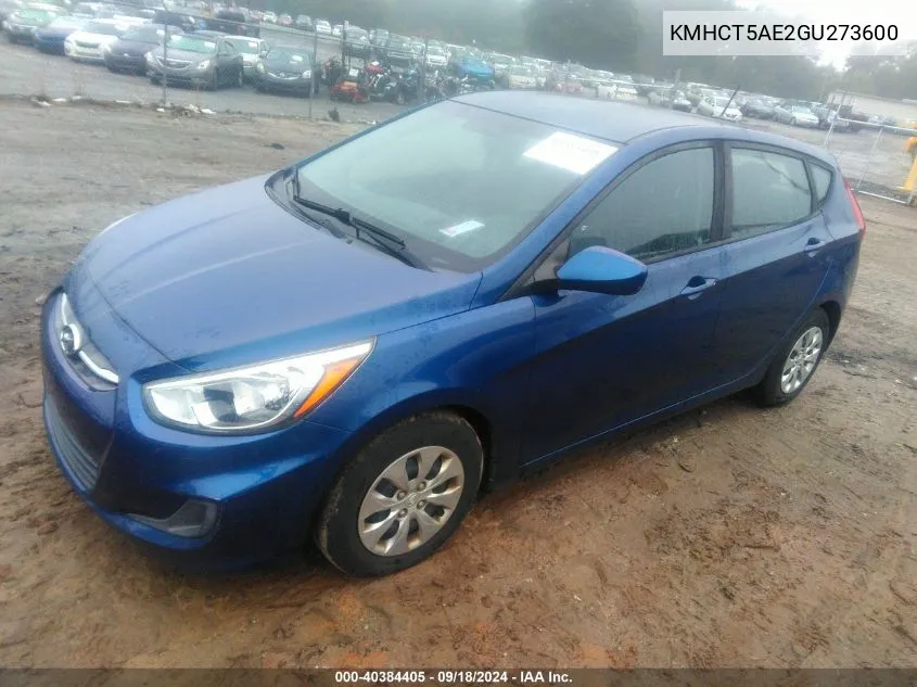 KMHCT5AE2GU273600 2016 Hyundai Accent Se