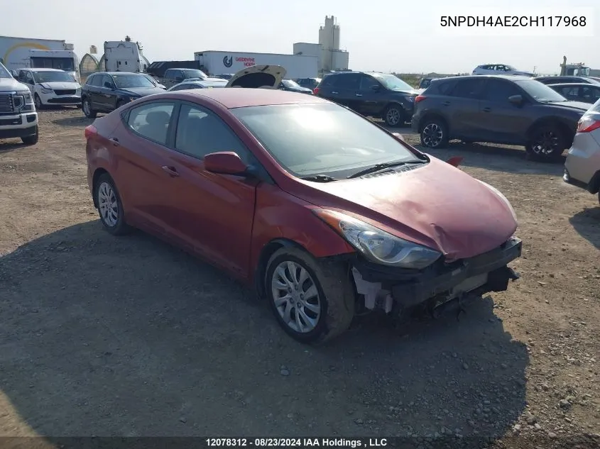 5NPDH4AE2CH117968 2012 Hyundai Elantra Gl