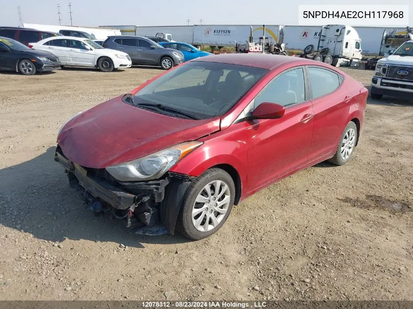 5NPDH4AE2CH117968 2012 Hyundai Elantra Gl