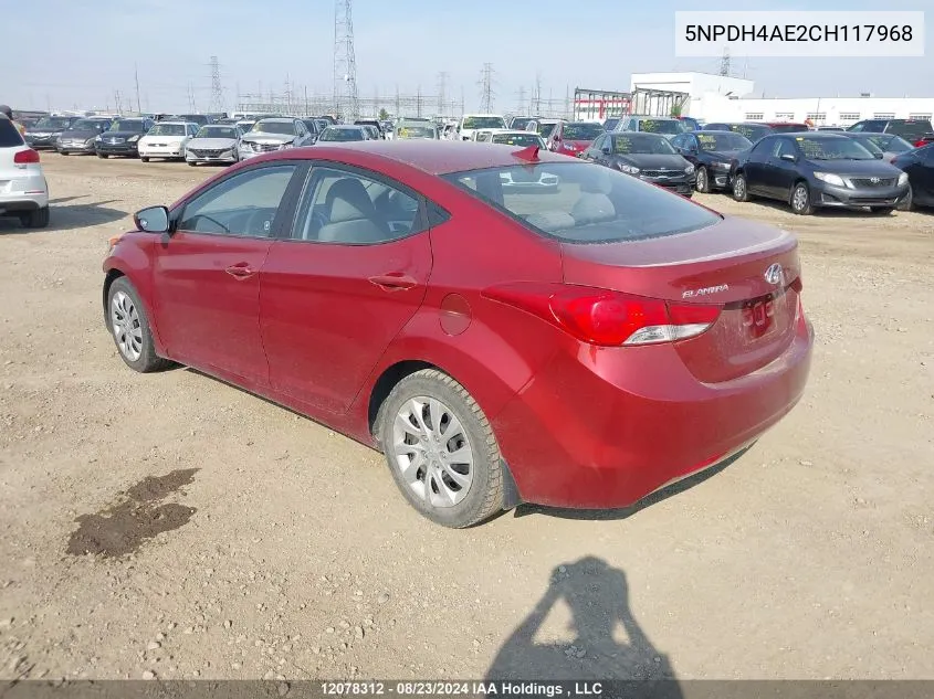 5NPDH4AE2CH117968 2012 Hyundai Elantra Gl