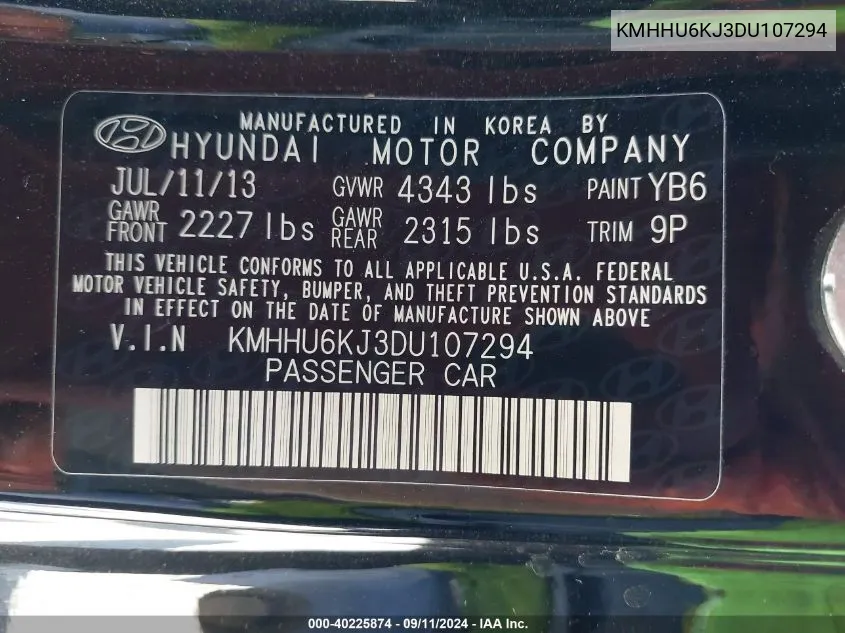 KMHHU6KJ3DU107294 2013 Hyundai Genesis Coupe 3.8L