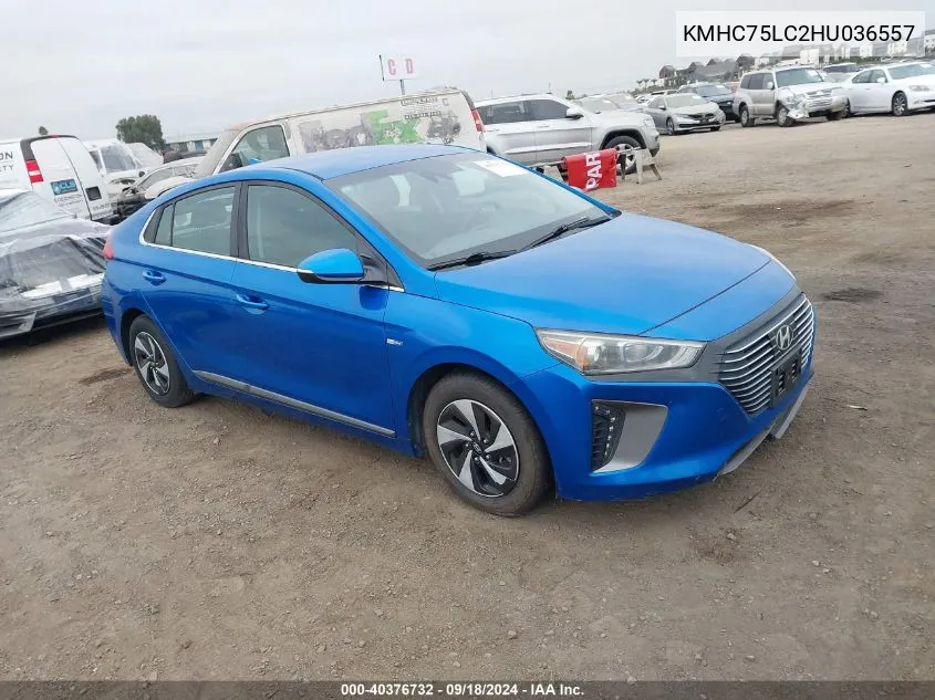 2017 Hyundai Ioniq Hybrid Sel VIN: KMHC75LC2HU036557 Lot: 40376732