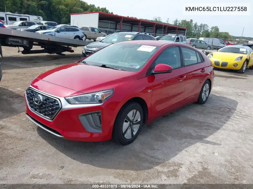 2020 Hyundai Ioniq Hybrid Blue VIN: KMHC65LC1LU227558 Lot: 40331975