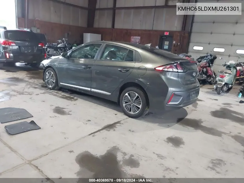 2021 Hyundai Ioniq Se VIN: KMHC65LDXMU261301 Lot: 40369578