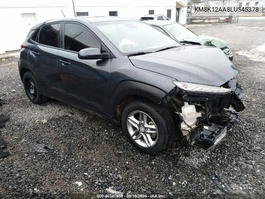 2020 Hyundai Kona Se VIN: KM8K12AA8LU545378 Lot: 40347988