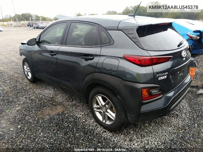 KM8K12AA8LU545378 2020 Hyundai Kona Se