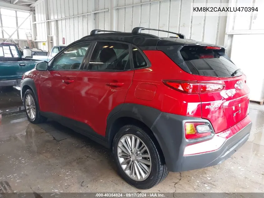 2020 Hyundai Kona Sel VIN: KM8K2CAAXLU470394 Lot: 40354824