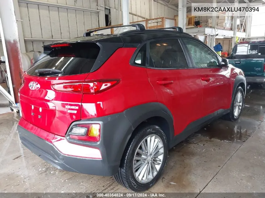 2020 Hyundai Kona Sel VIN: KM8K2CAAXLU470394 Lot: 40354824