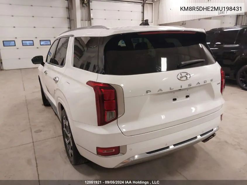 KM8R5DHE2MU198431 2021 Hyundai Palisade Limited