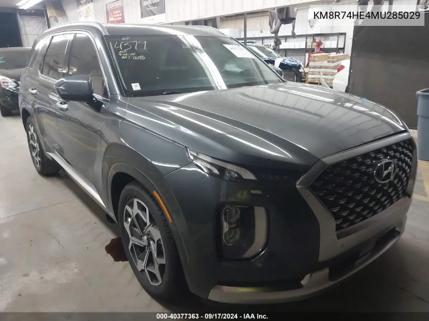 2021 Hyundai Palisade Calligraphy VIN: KM8R74HE4MU285029 Lot: 40377363