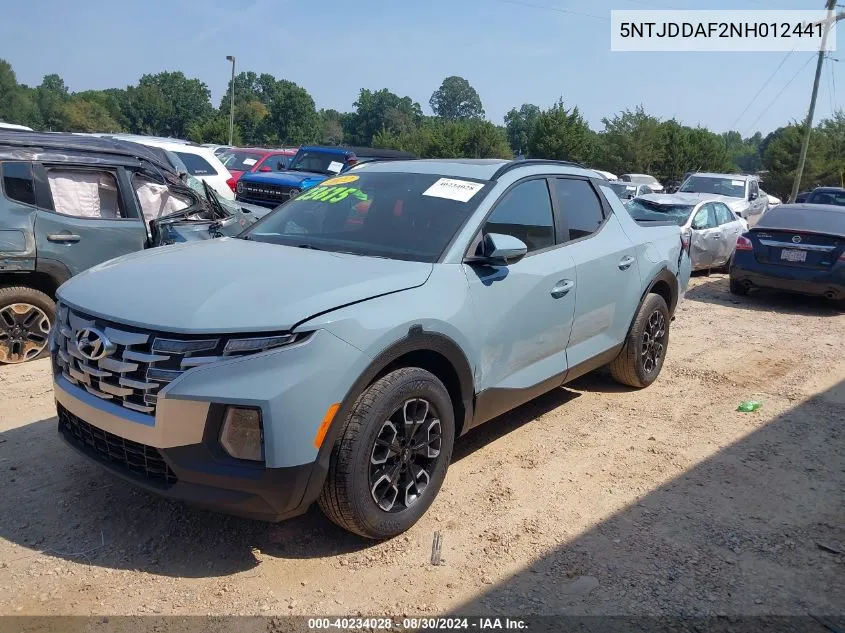 2022 Hyundai Santa Cruz Sel Premium VIN: 5NTJDDAF2NH012441 Lot: 40234028