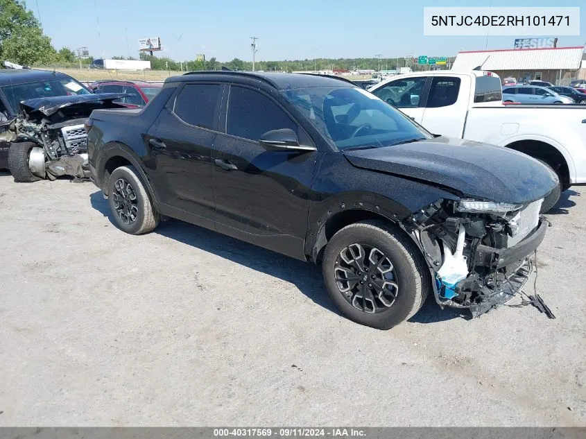 2024 Hyundai Santa Cruz Sel VIN: 5NTJC4DE2RH101471 Lot: 40317569