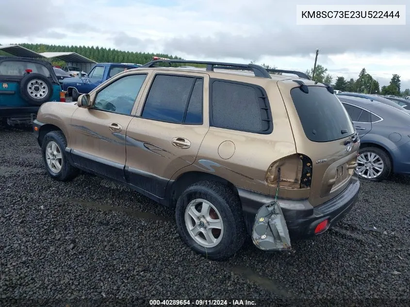 2003 Hyundai Santa Fe Gls/Lx VIN: KM8SC73E23U522444 Lot: 40289654