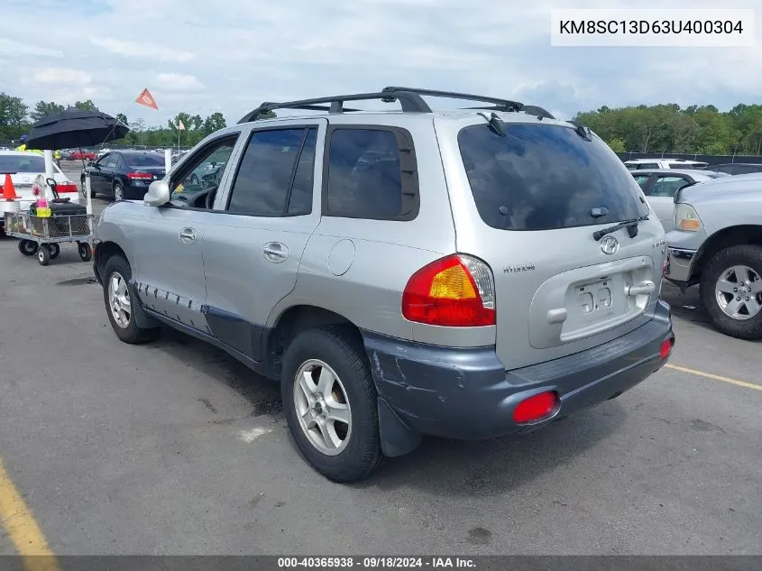 KM8SC13D63U400304 2003 Hyundai Santa Fe Gls/Lx