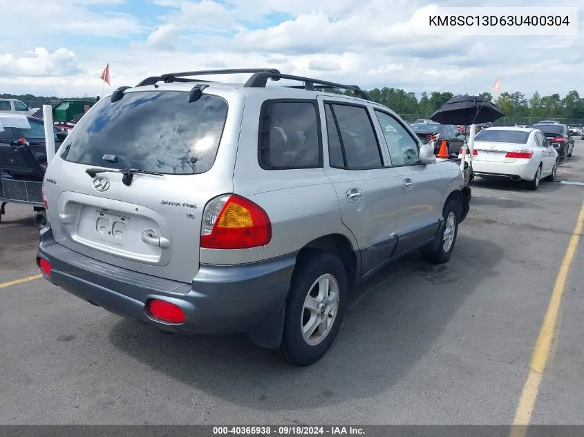 KM8SC13D63U400304 2003 Hyundai Santa Fe Gls/Lx