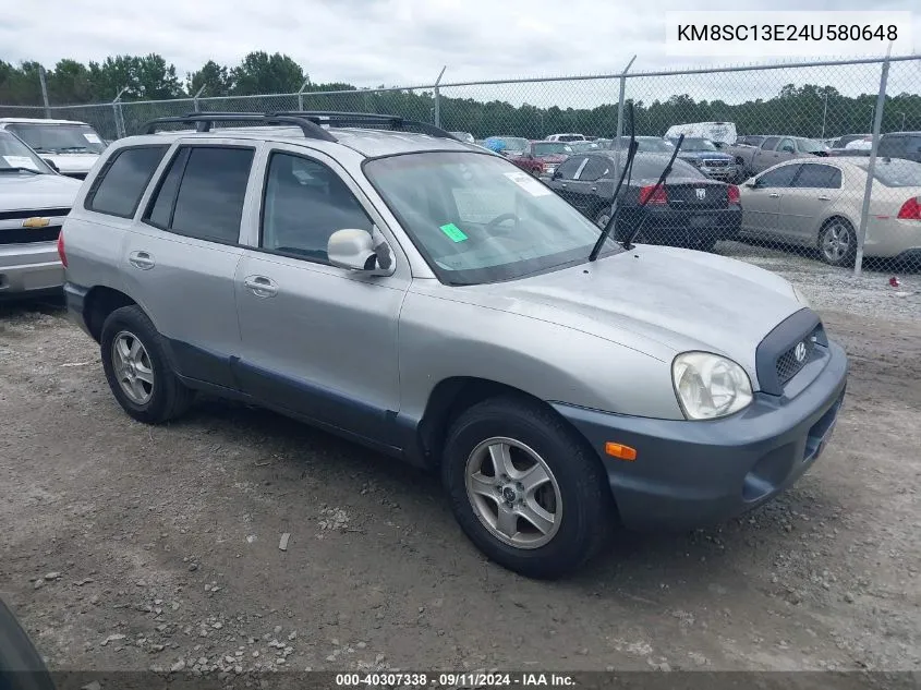 2004 Hyundai Santa Fe Gls/Lx VIN: KM8SC13E24U580648 Lot: 40307338