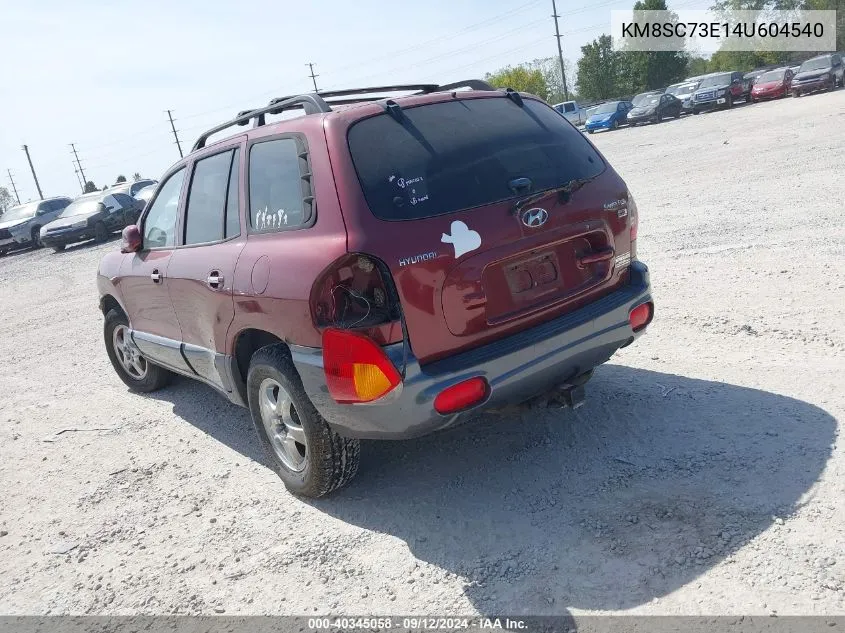 2004 Hyundai Santa Fe Gls/Lx VIN: KM8SC73E14U604540 Lot: 40345058