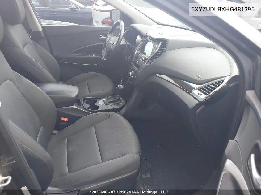 5XYZUDLBXHG481395 2017 Hyundai Santa Fe Sport