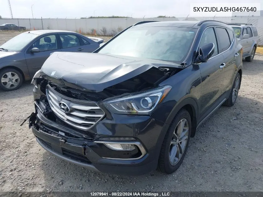 2017 Hyundai Santa Fe Sport VIN: 5XYZUDLA5HG467640 Lot: 12079941