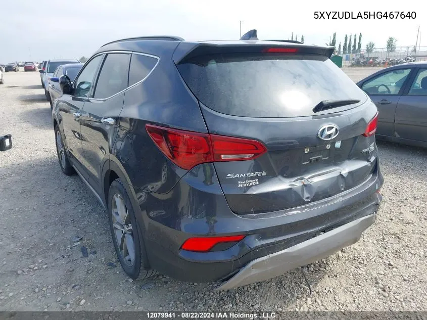 2017 Hyundai Santa Fe Sport VIN: 5XYZUDLA5HG467640 Lot: 12079941