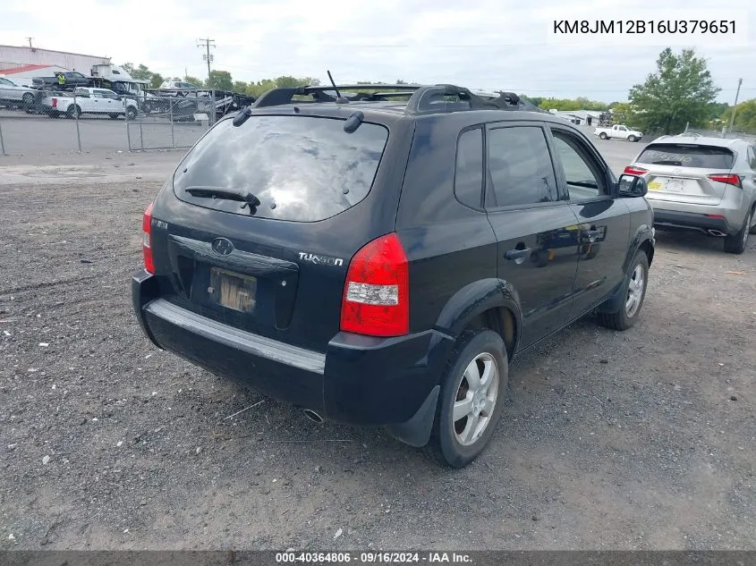 KM8JM12B16U379651 2006 Hyundai Tucson Gl