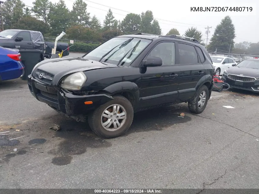 2007 Hyundai Tucson Se/Limited VIN: KM8JN72D674480719 Lot: 40364223