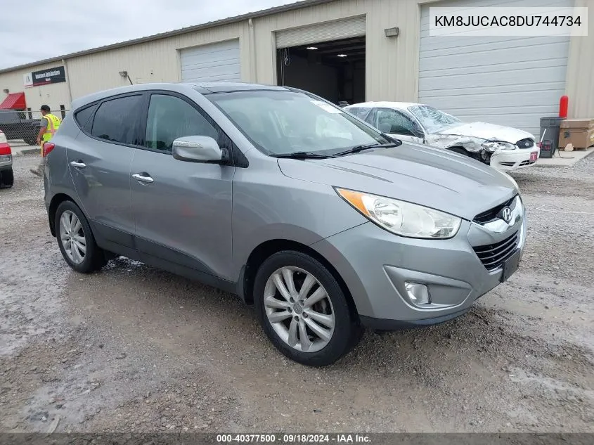 2013 Hyundai Tucson Limited VIN: KM8JUCAC8DU744734 Lot: 40377500