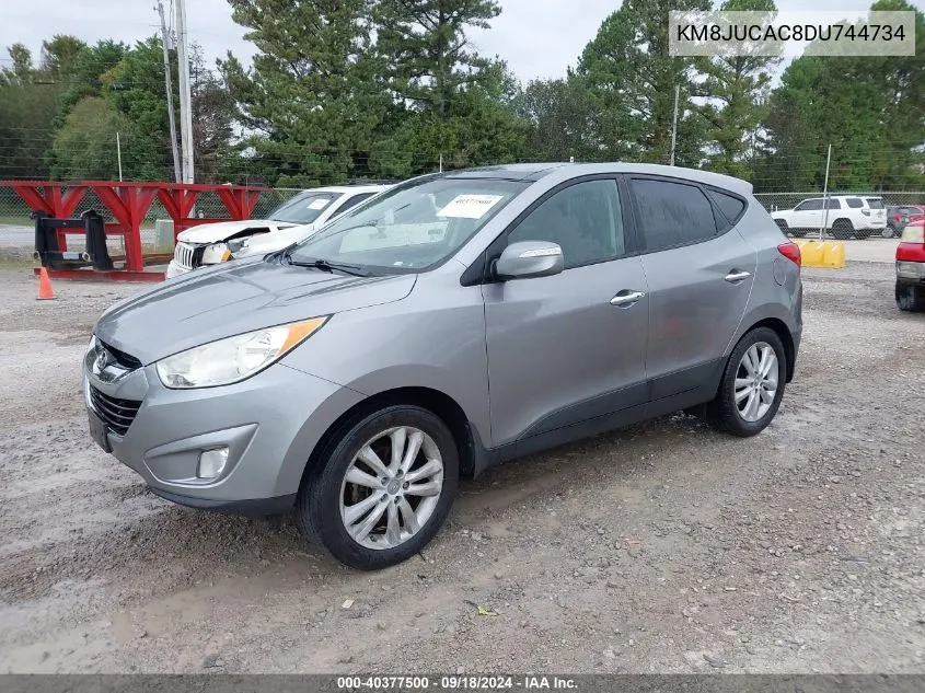 2013 Hyundai Tucson Limited VIN: KM8JUCAC8DU744734 Lot: 40377500